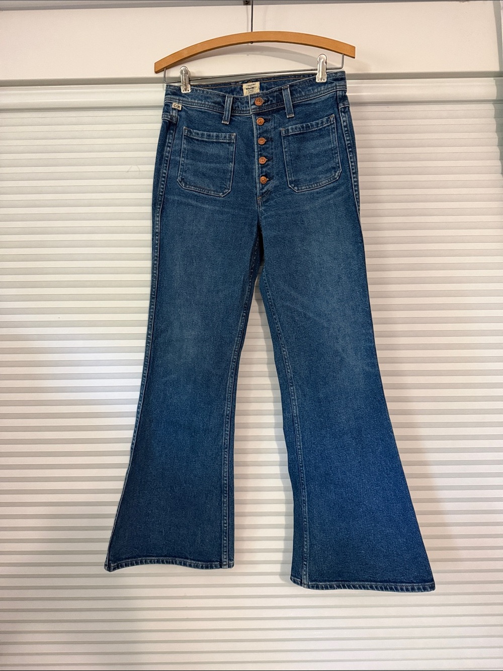 Citizens of Humanity Button-Front Flare Jeans - Blue